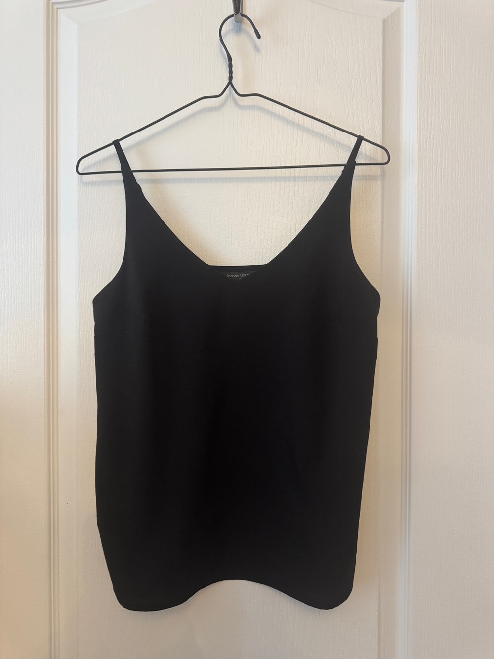 Banana Republic Black V-Neck Slim-Strap Camisole